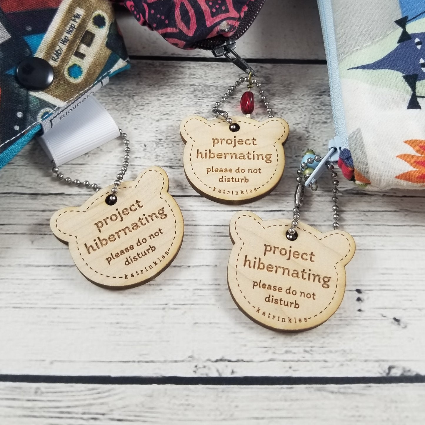 Project Hibernating Bear Bag Tags - Card of 3