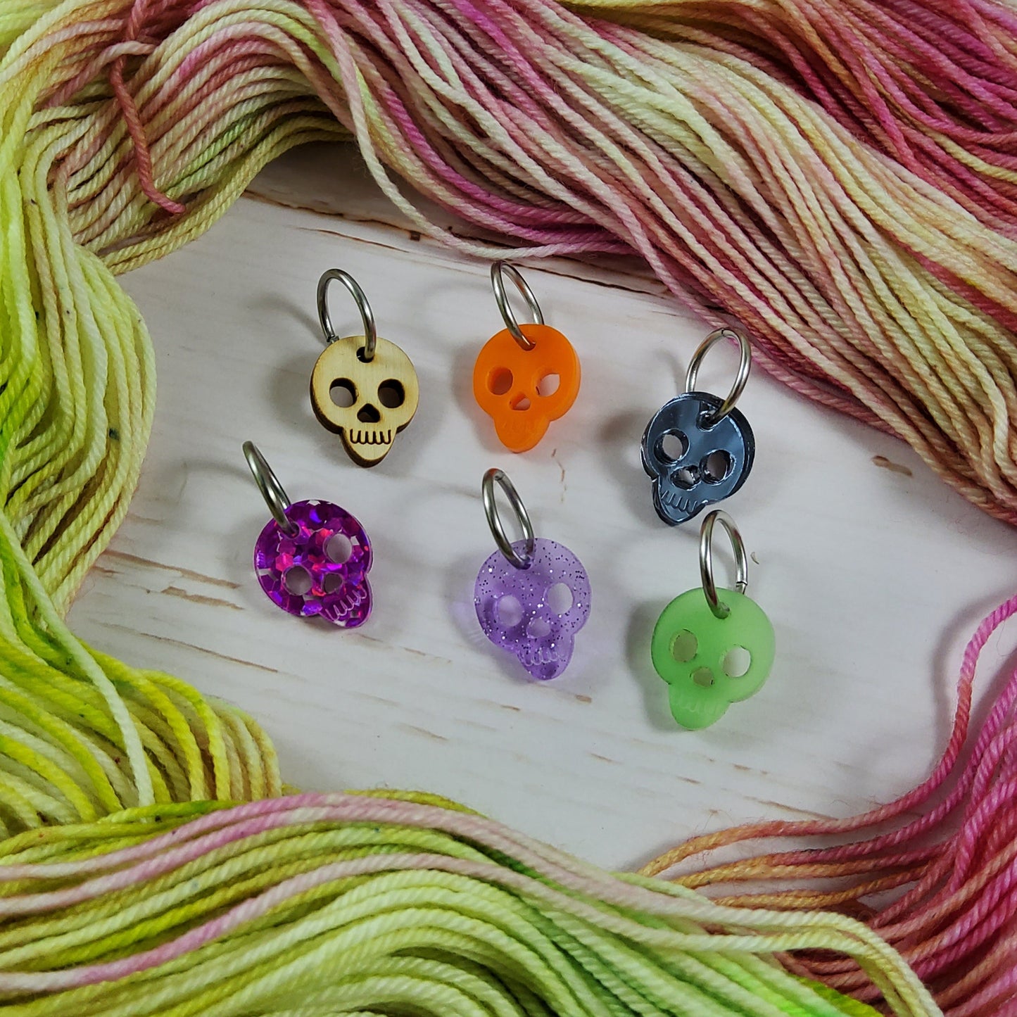 2025 Skull Stitch Marker Set -Card of 6