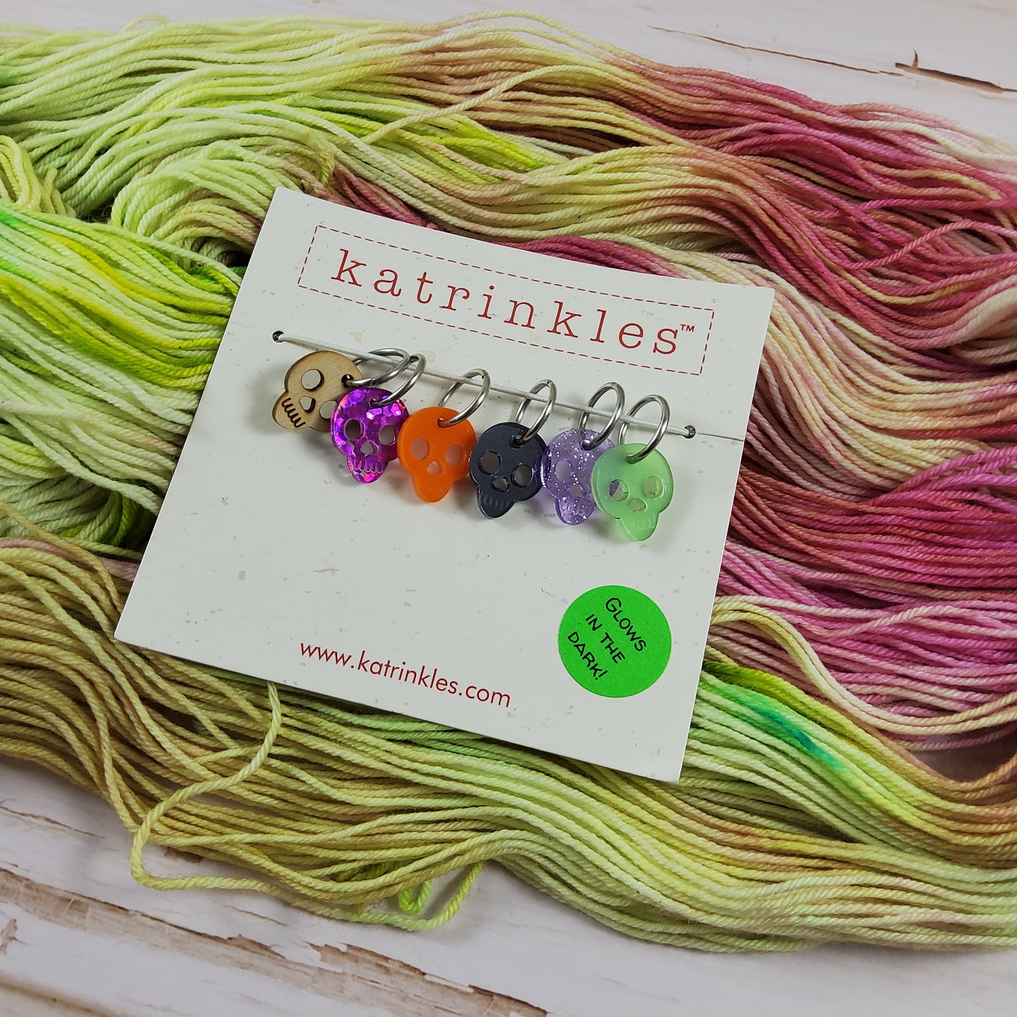 2025 Skull Stitch Marker Set -Card of 6