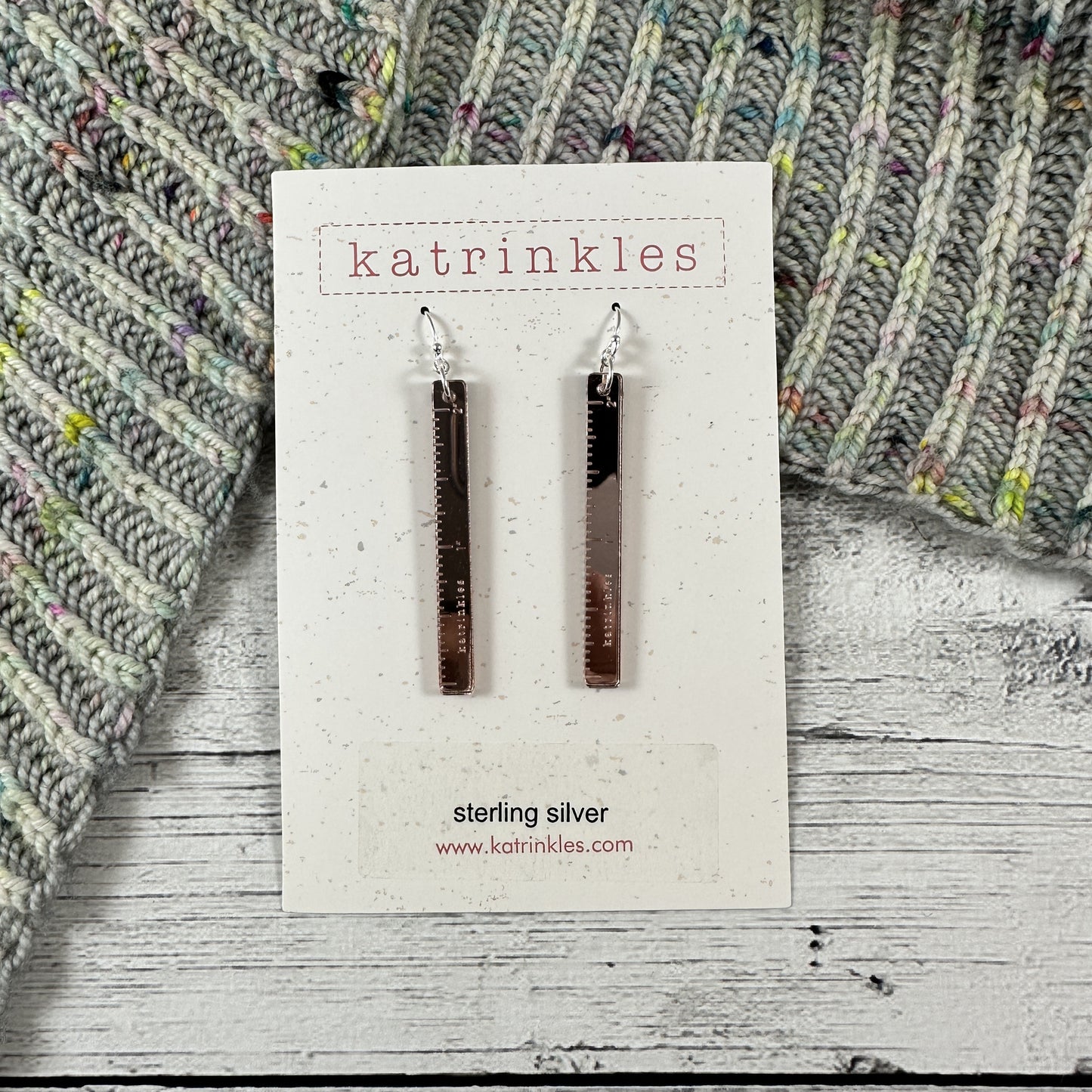 2" Ruler Earrings -Acrylic