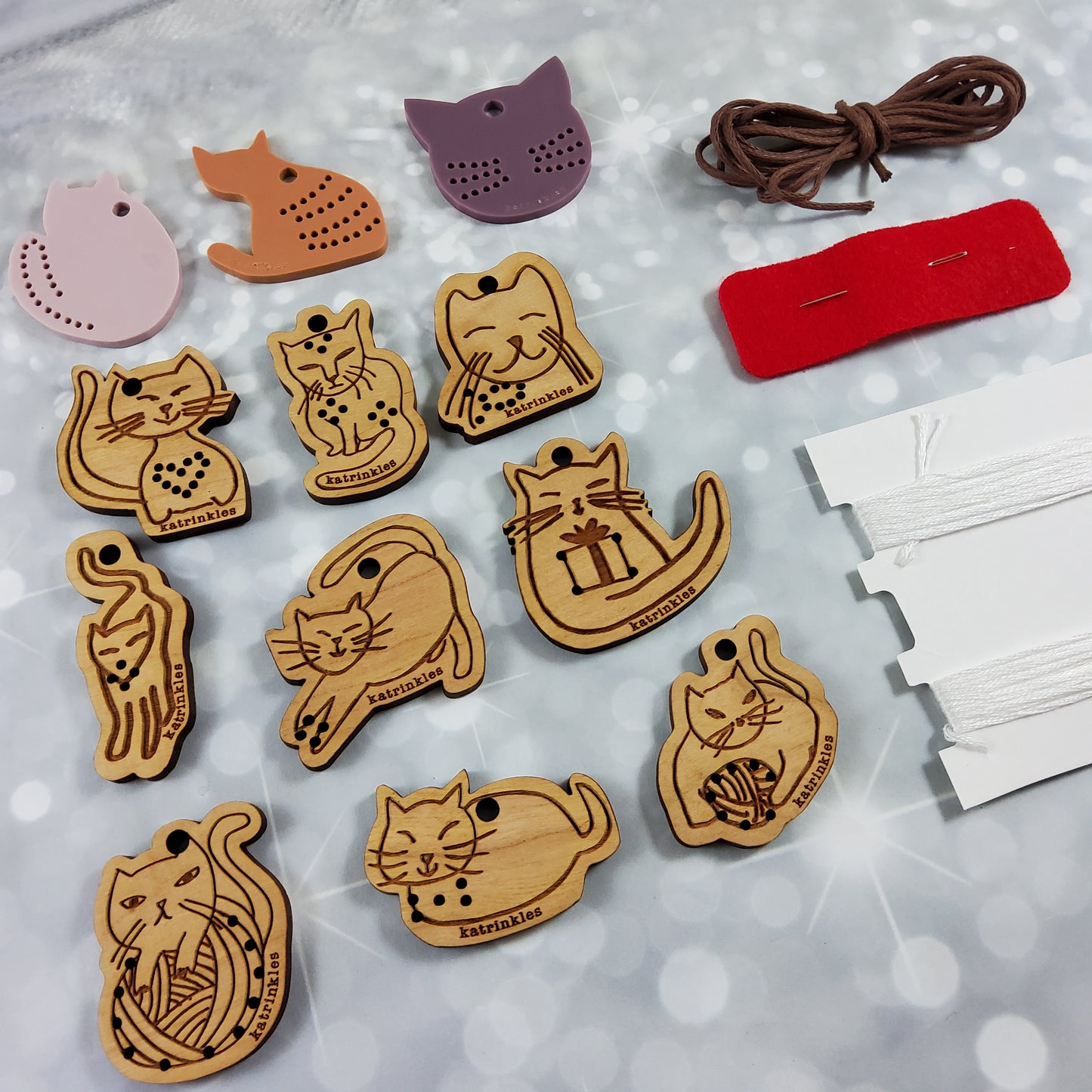 Catvent - 12 Days of Stitchable Cat Ornaments Kit