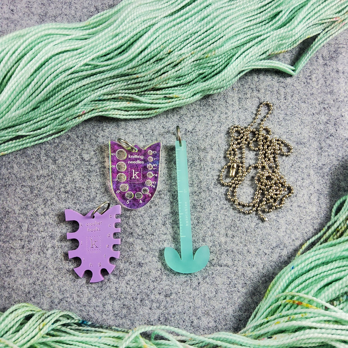 Tiny Tool Flower Necklace Or Bag Charm