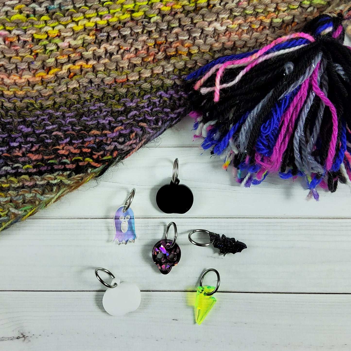 Katrinkles x Gotham.knits Spooky Halloween Stitch Marker Set