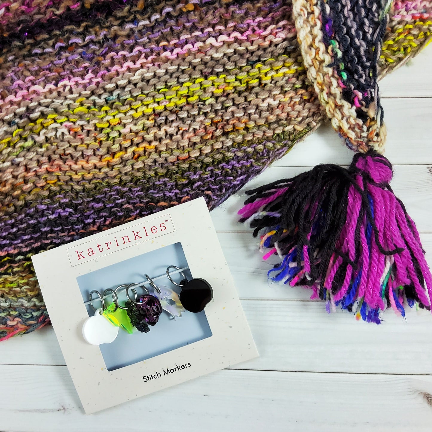 Katrinkles x Gotham.knits Spooky Halloween Stitch Marker Set