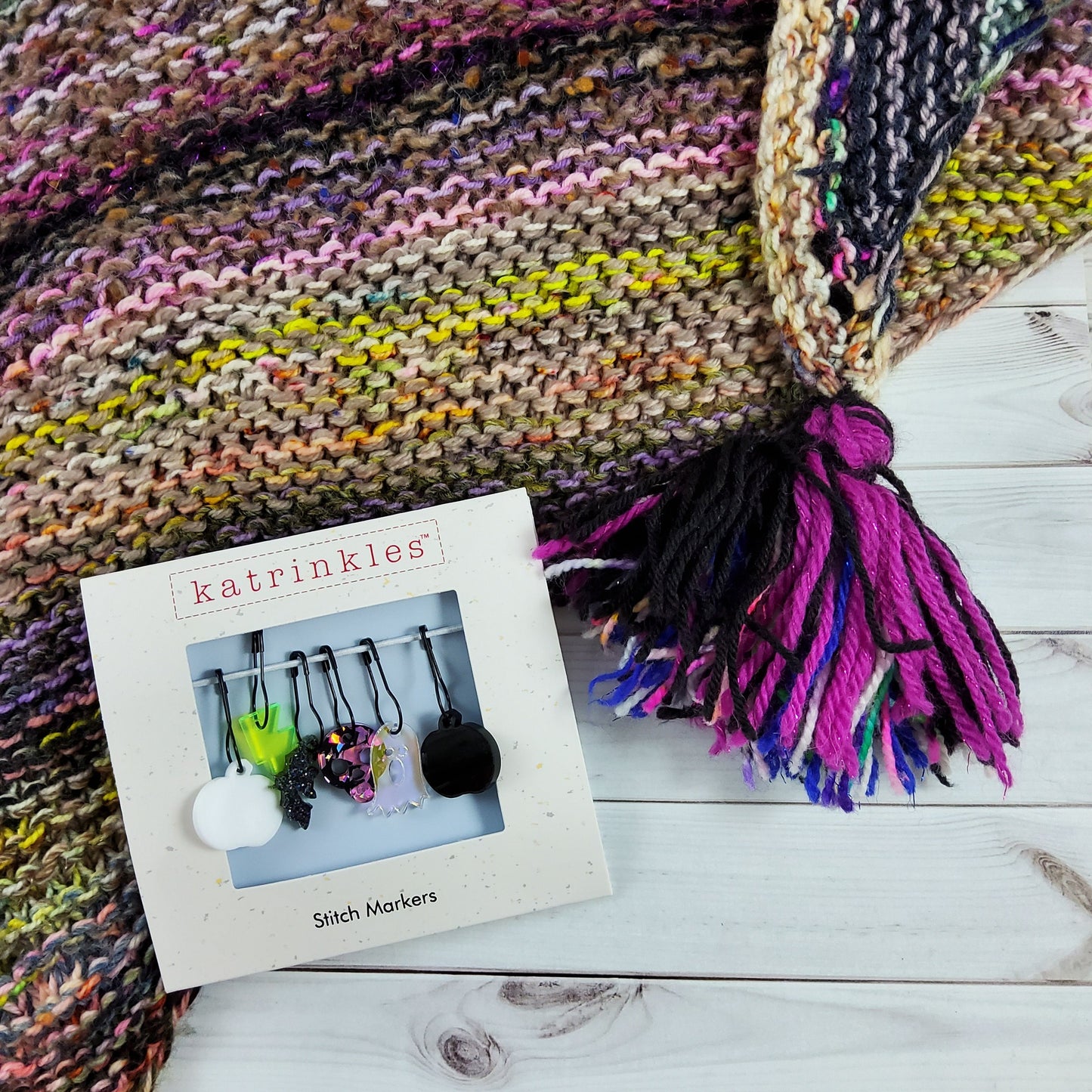 Katrinkles x Gotham.knits Spooky Halloween Stitch Marker Set