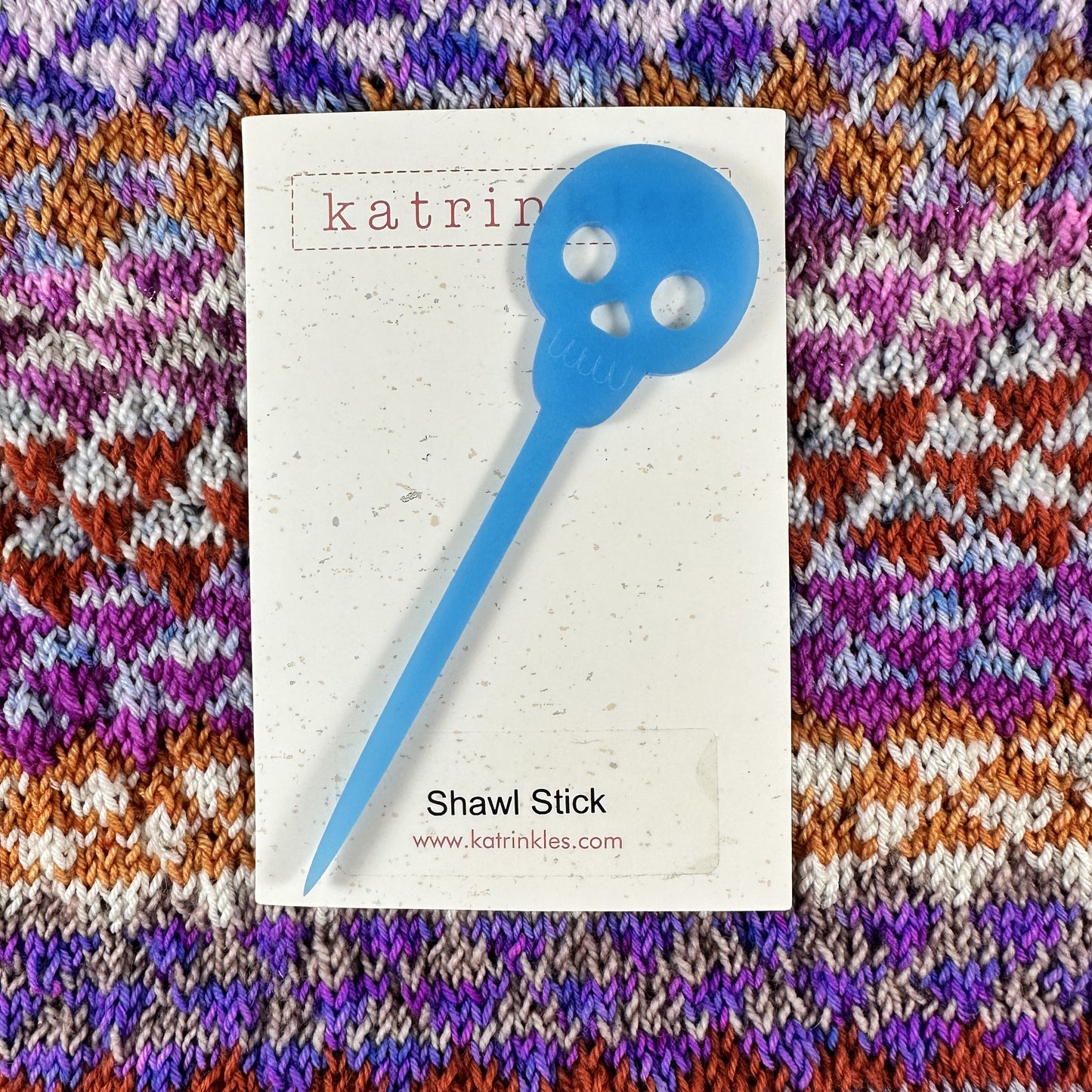 Glow in the Dark Acrylic Skull Shawl Sticks - Halloween 2023