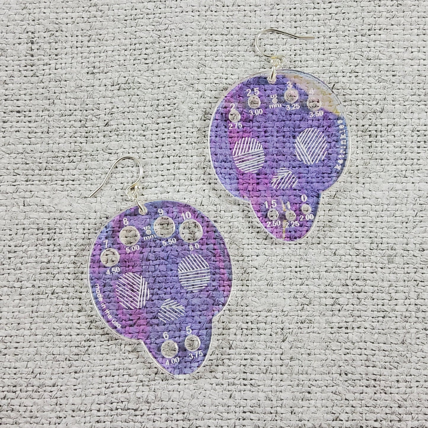 Halloween Collection 2025 - Iridescent Acrylic Skull Needle Gauge Earrings