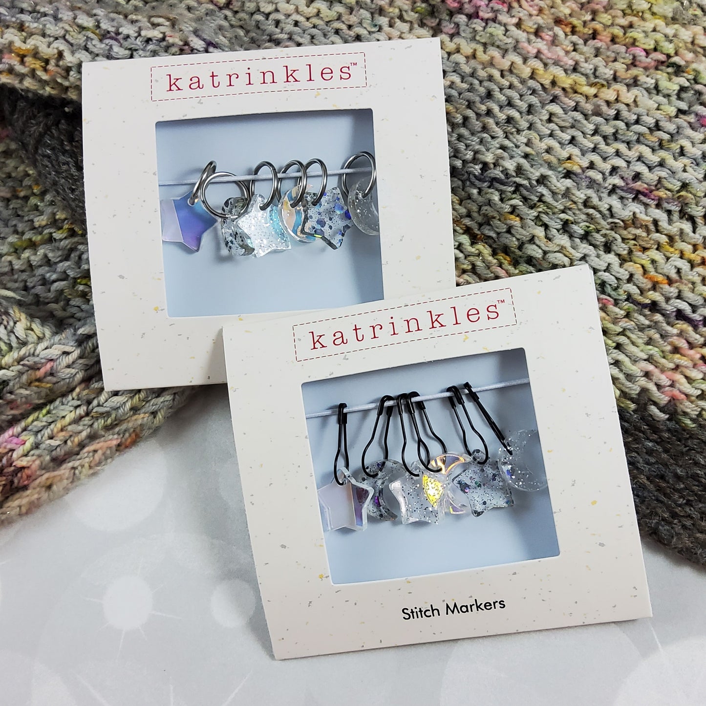 Holiday Collection 2023 Acrylic Stitch Marker Set - Stars & Moons