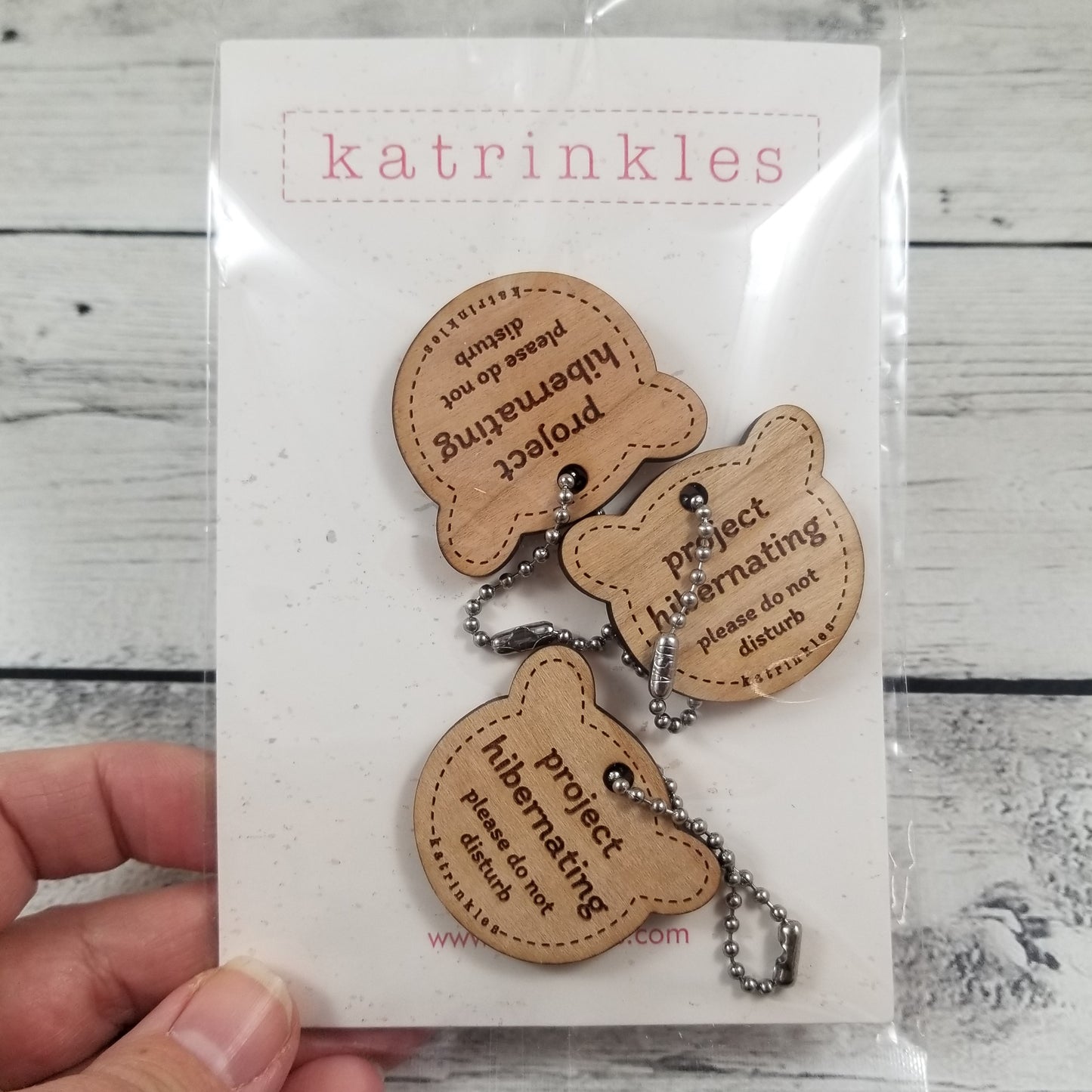 Project Hibernating Bear Bag Tags - Card of 3
