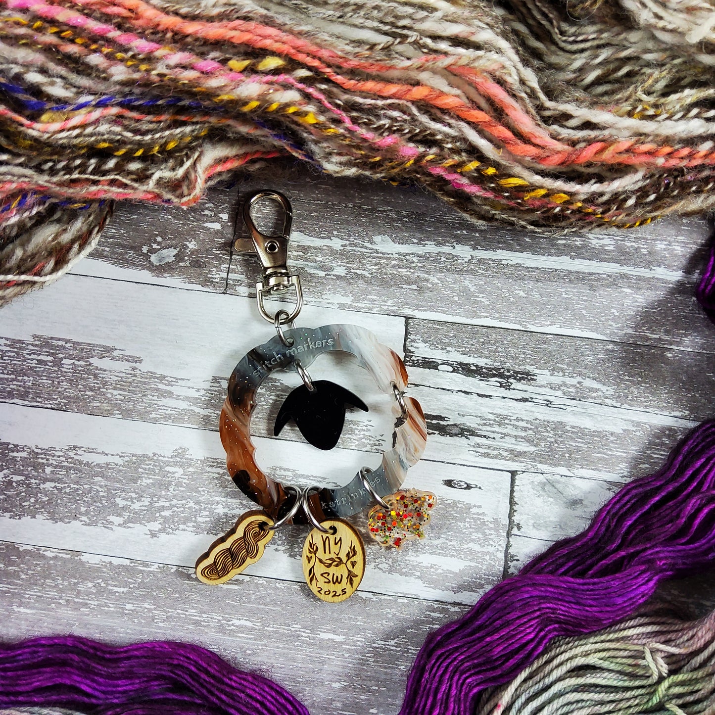 Rhinebeck Collection 2025 Sheep Stitch Marker Holder Bag Charm