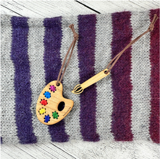 Stitchable Ornament Kit - Paint Palette & Brush