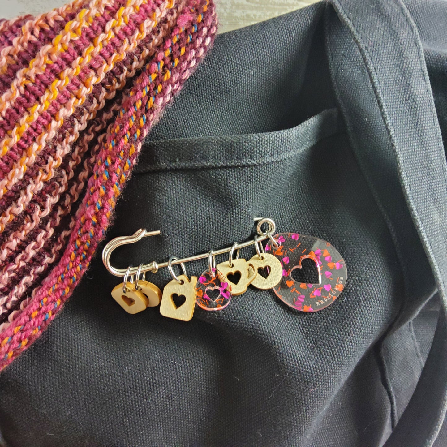 Valentine's Day 2026 Stitch Marker Holder Pin Bag Charm