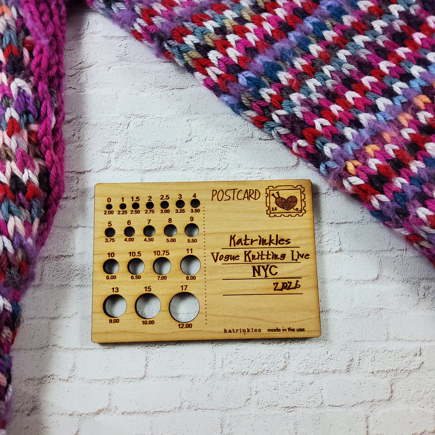 Vogue VKL NYC 2026 Postcard Needle Gauge - Pre Order