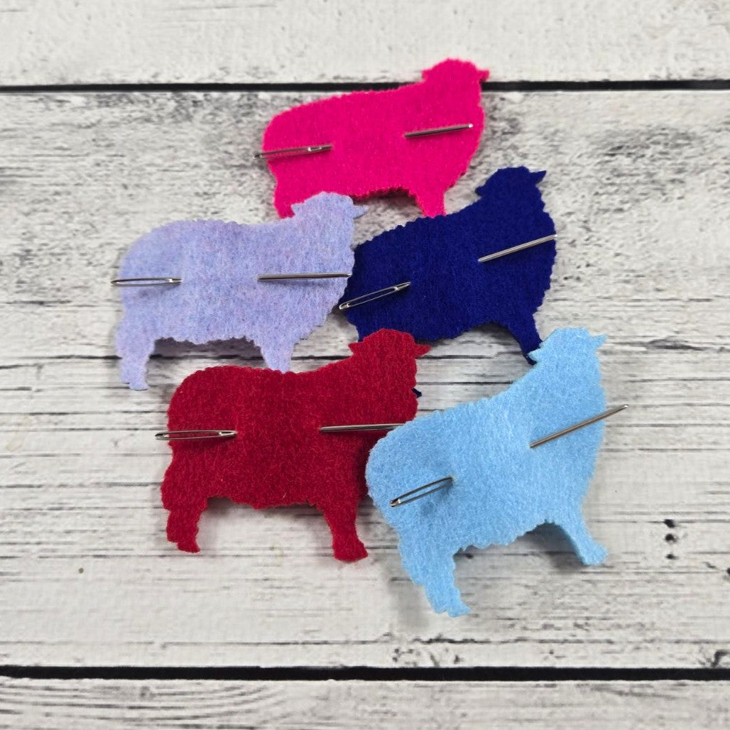 Nålholder av filt sau med nål