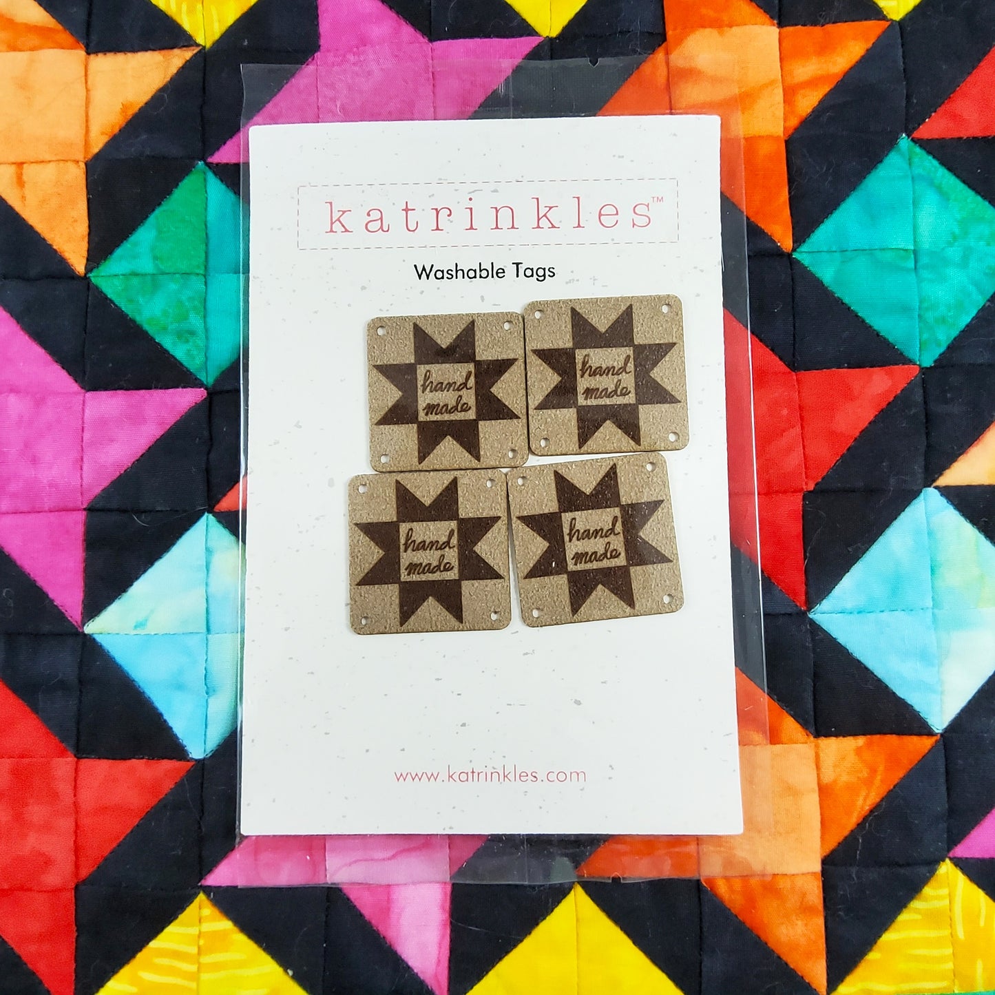 Hand Made Quilt Tags - Set of 4