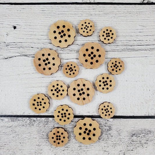 Flower Stitchable Buttons