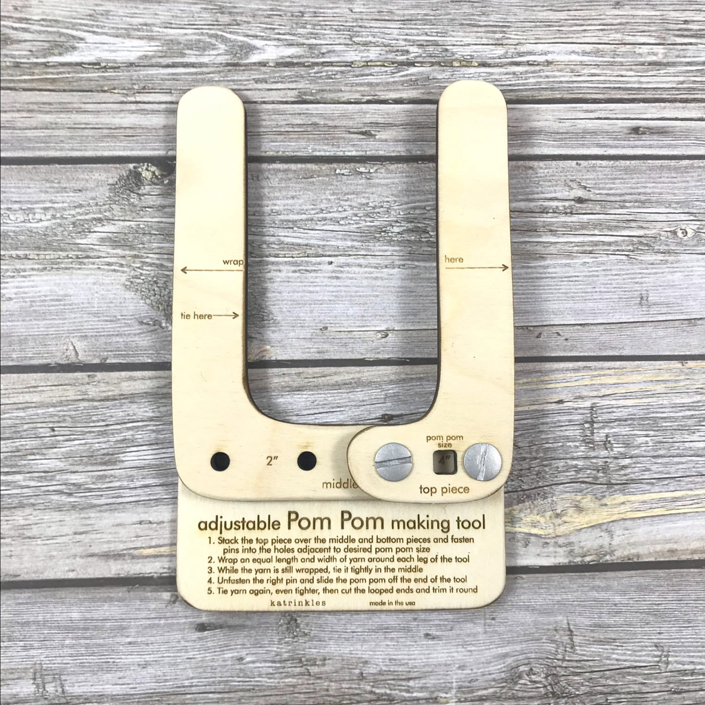 Adjustable Pom Pom Making Tool