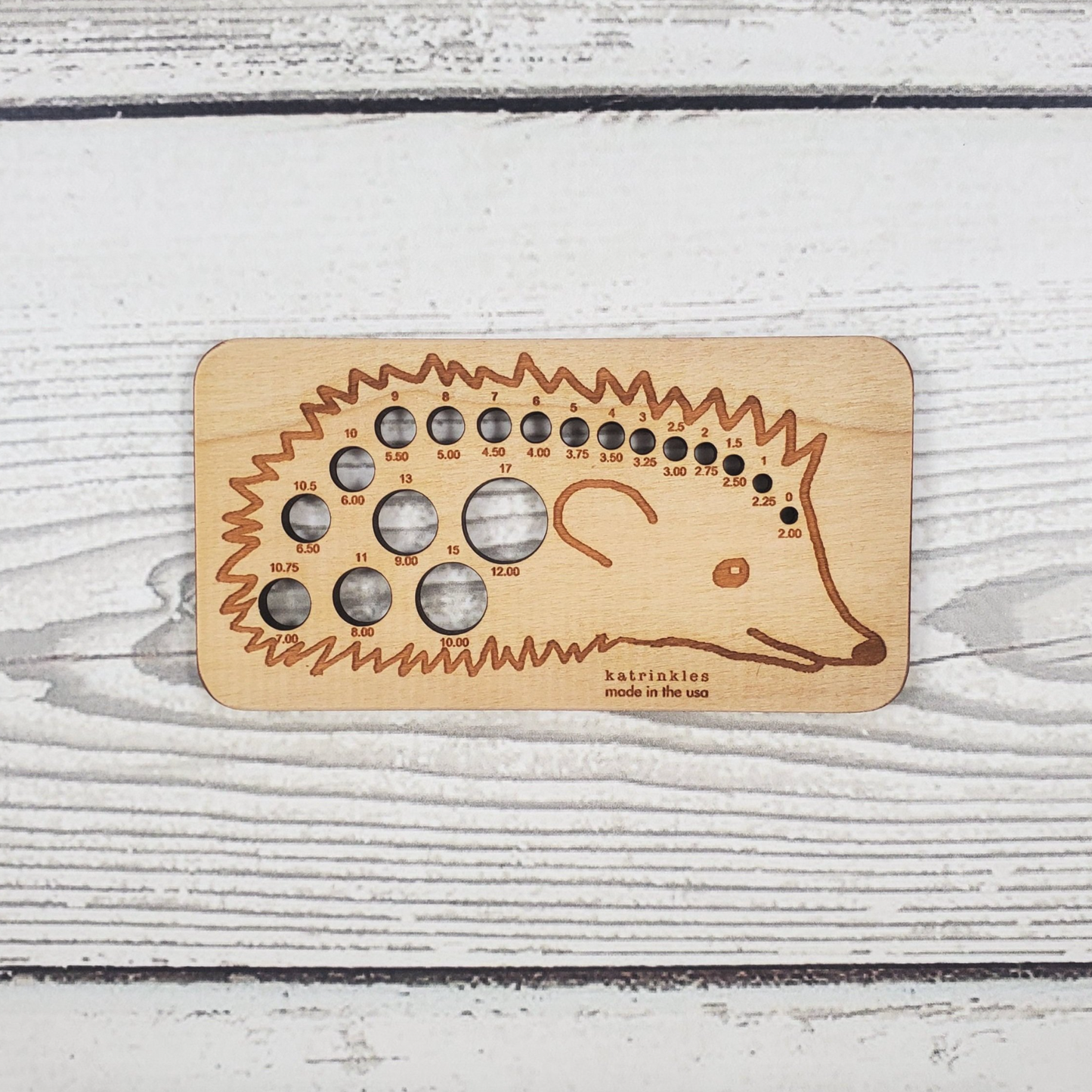 Hedgehog Knitting Needle Gauge