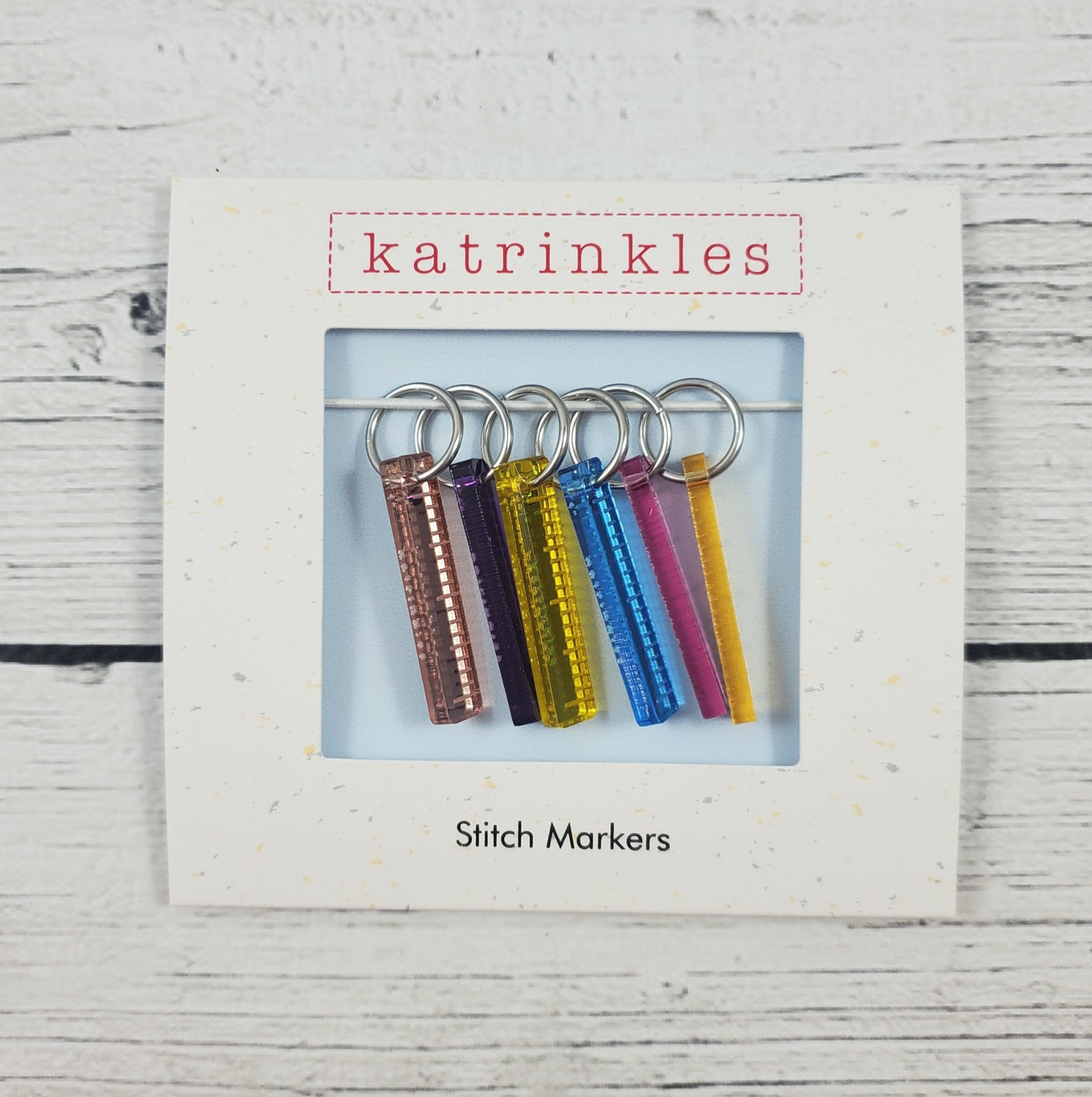 Mirrored Acrylic 1" Ruler Stitch Marker Set - 20% Off