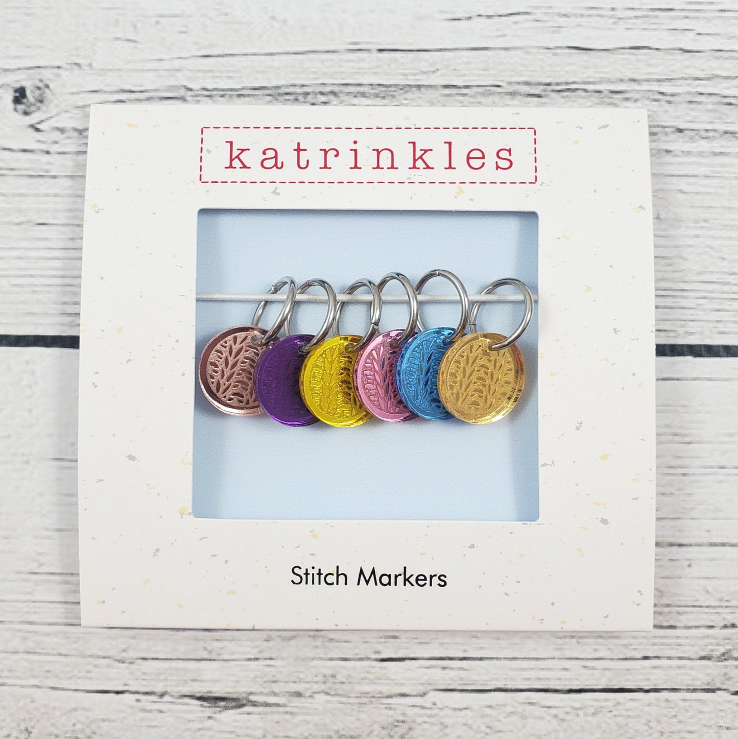 Mirrored Acrylic Knit Round Stitch Marker Set - 20% Off