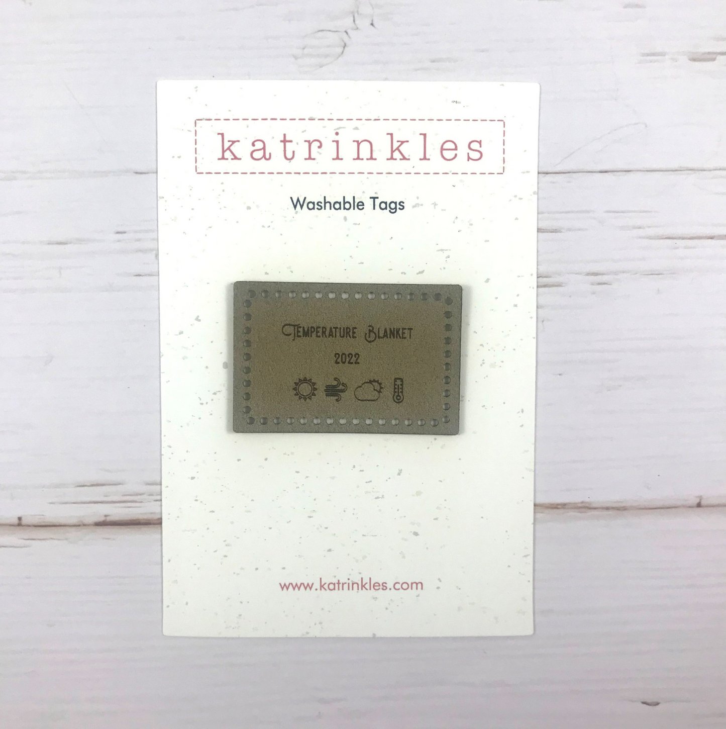 Temperature Blanket Faux Suede Tag