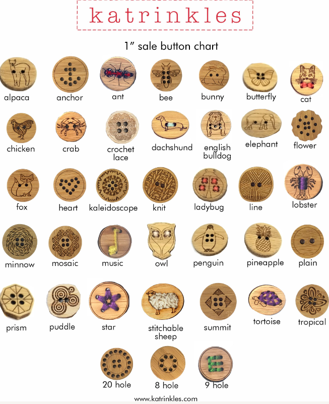 1 Inch Sale Buttons - Set of 12