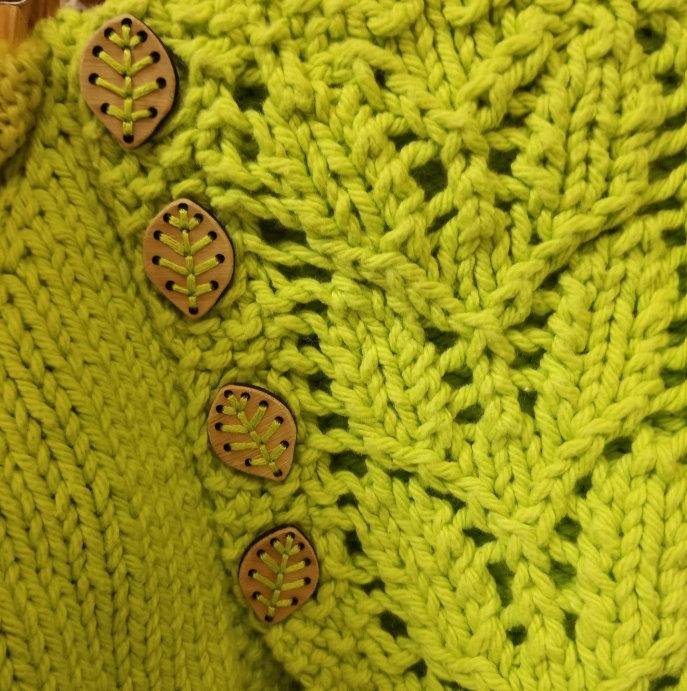 Leaf Stitchable Buttons