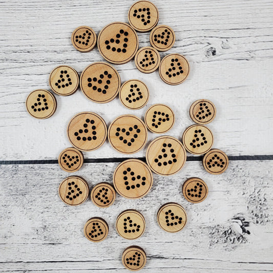 Heart Stitchable Buttons
