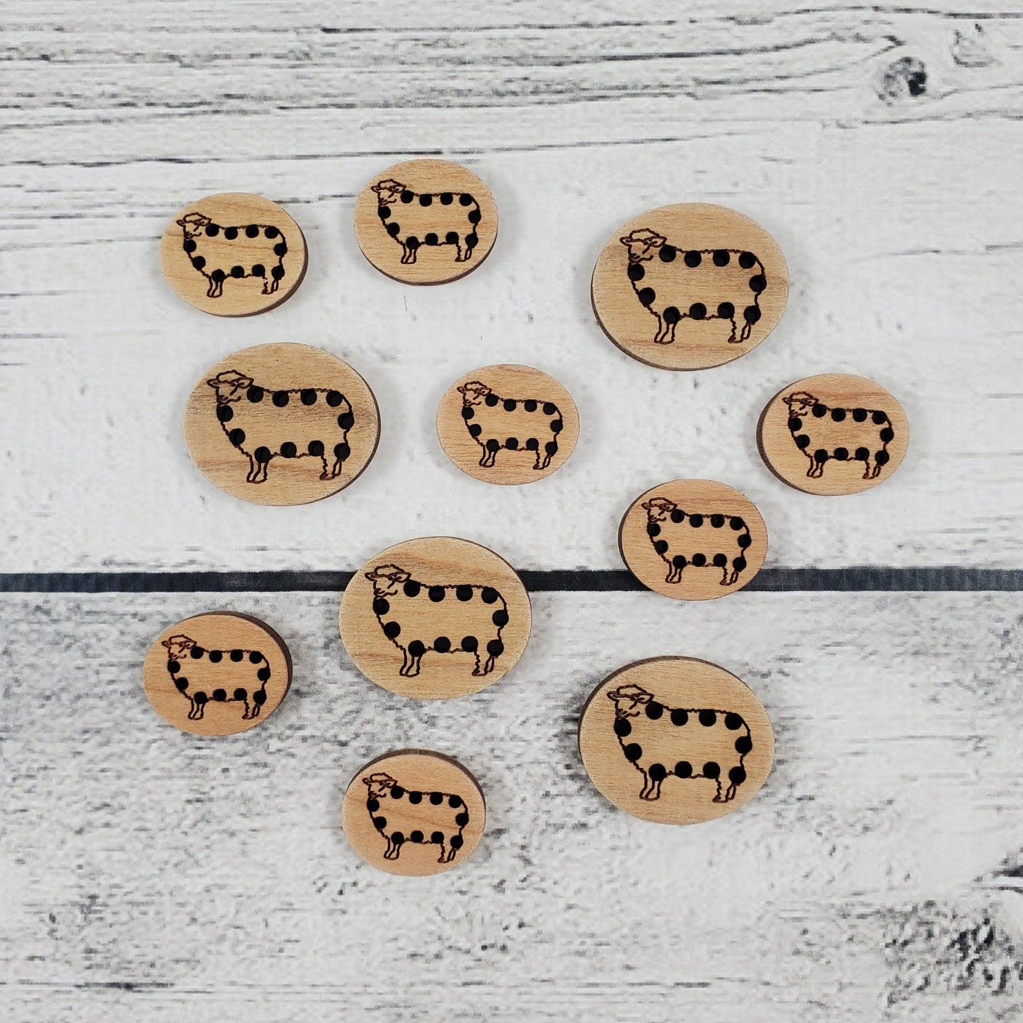 Stitchable Sheep Buttons