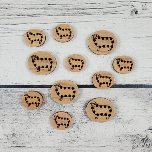 Stitchable Sheep Buttons