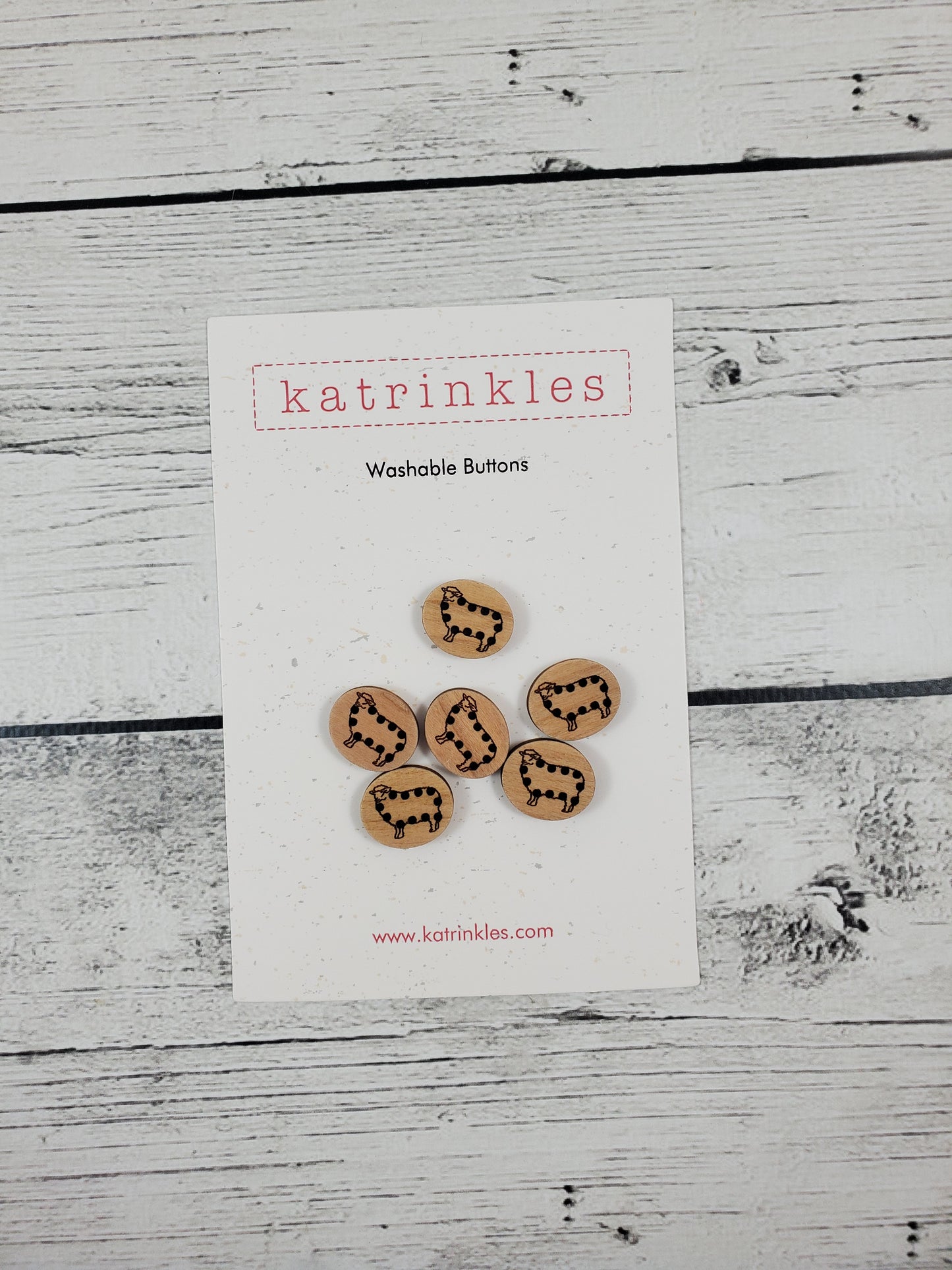 Stitchable Sheep Buttons