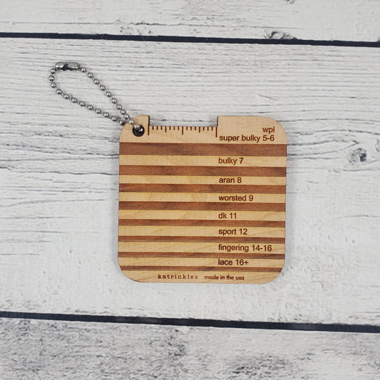 WPI Yarn Weight Gauge With Lines Mini Tool