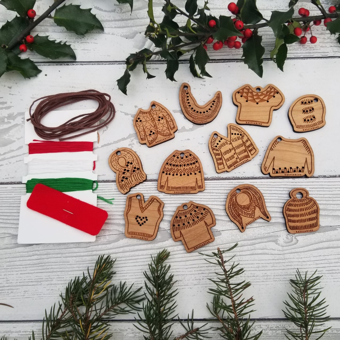 12 Days of Stitchable Ornaments Kit