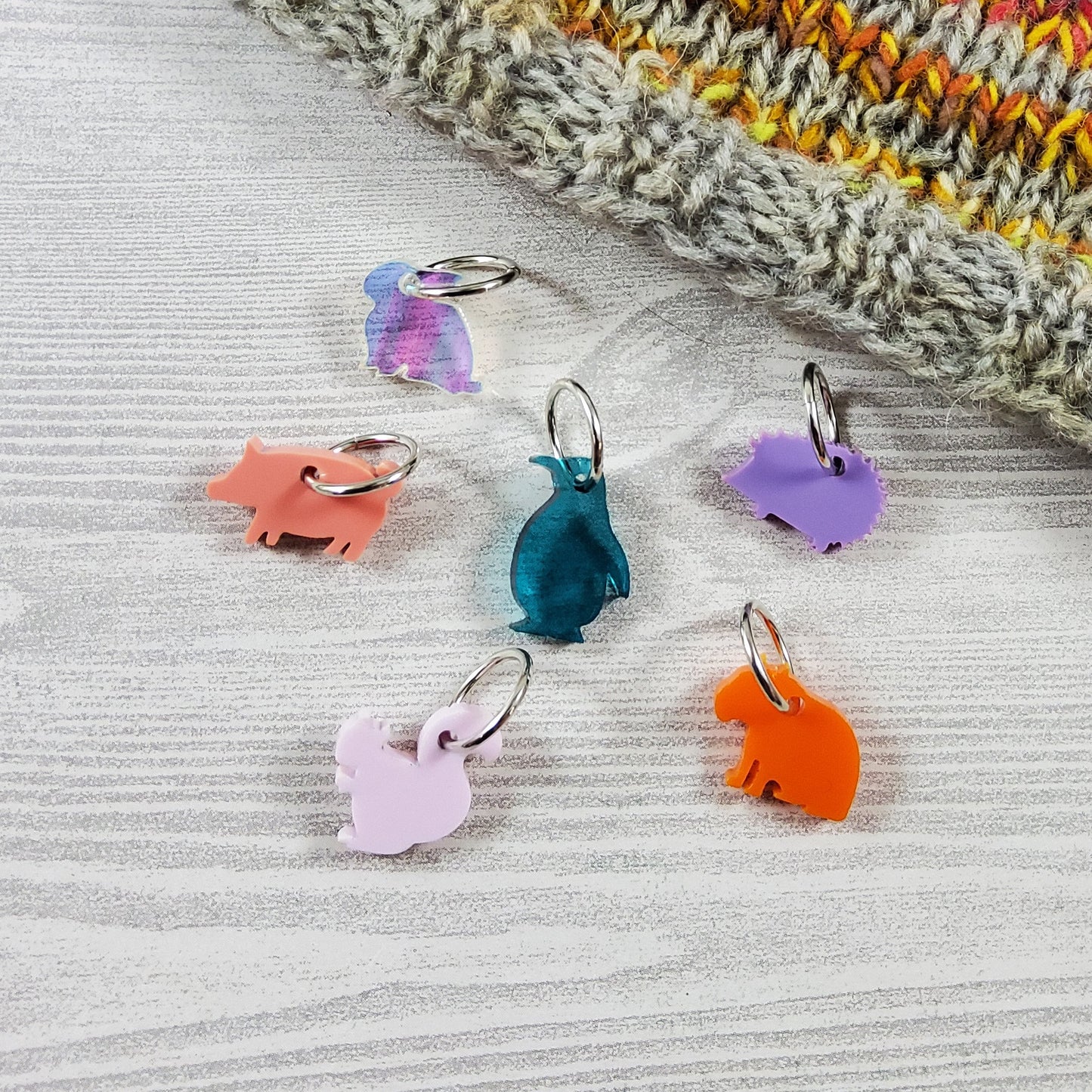 Colorful Critters Stitch Marker Set
