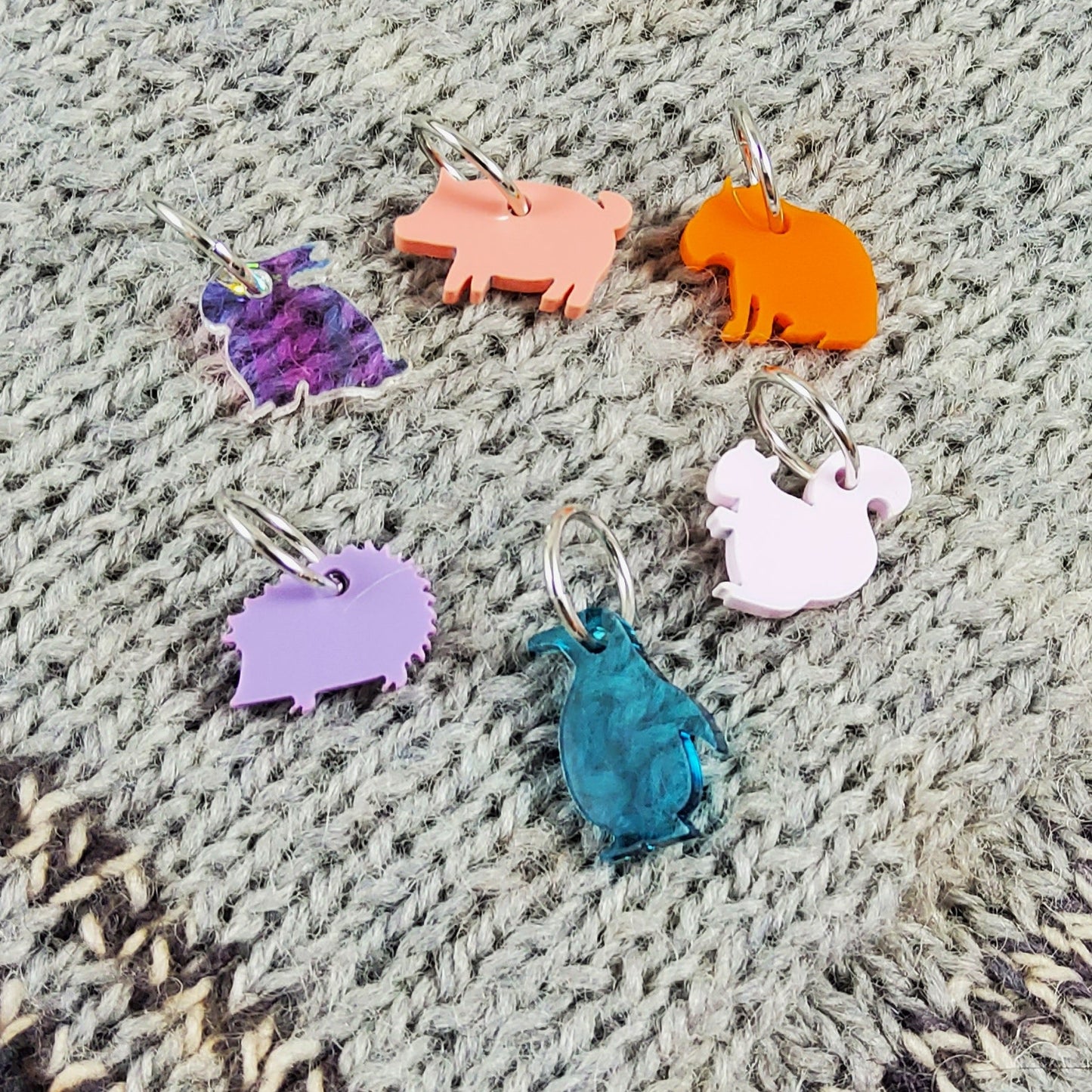 Colorful Critters Stitch Marker Set