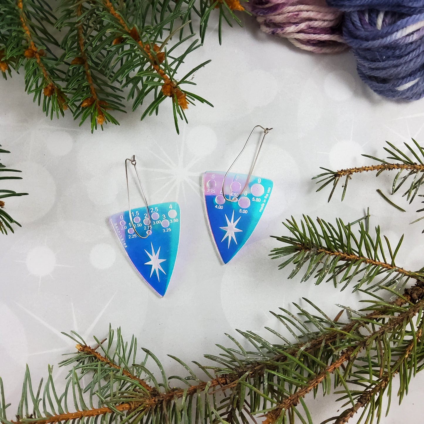 Guiding Stars Needle Gauge Earrings