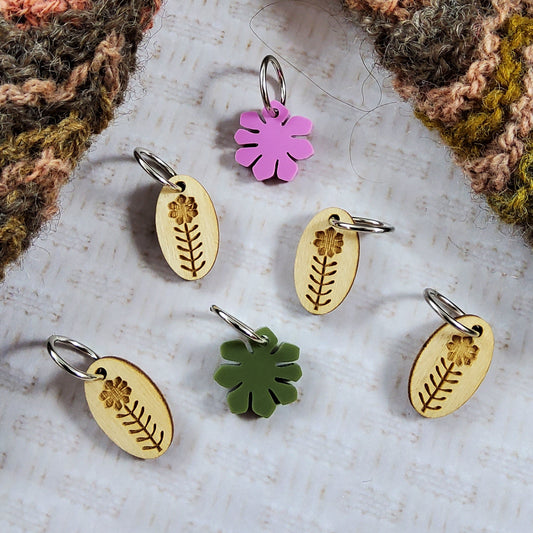May Flowers Stitch Marker Set