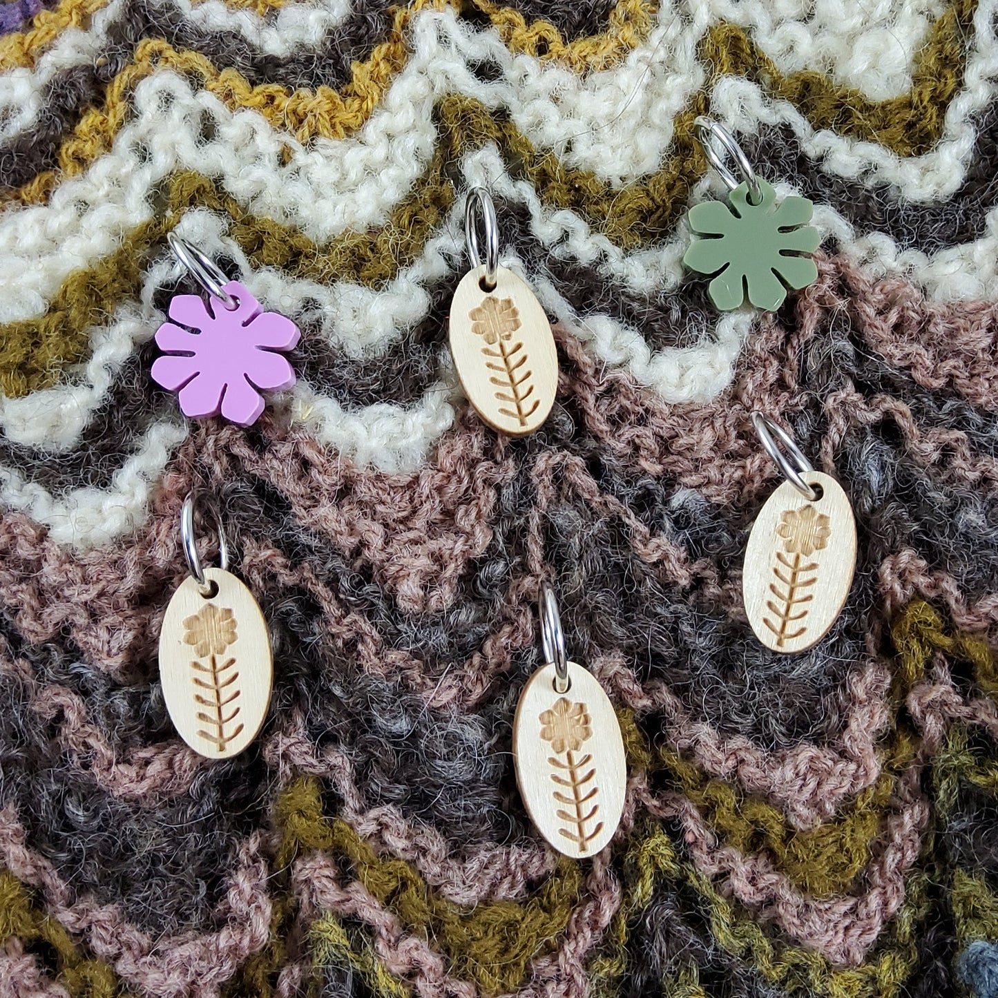 May Flowers Stitch Marker Set