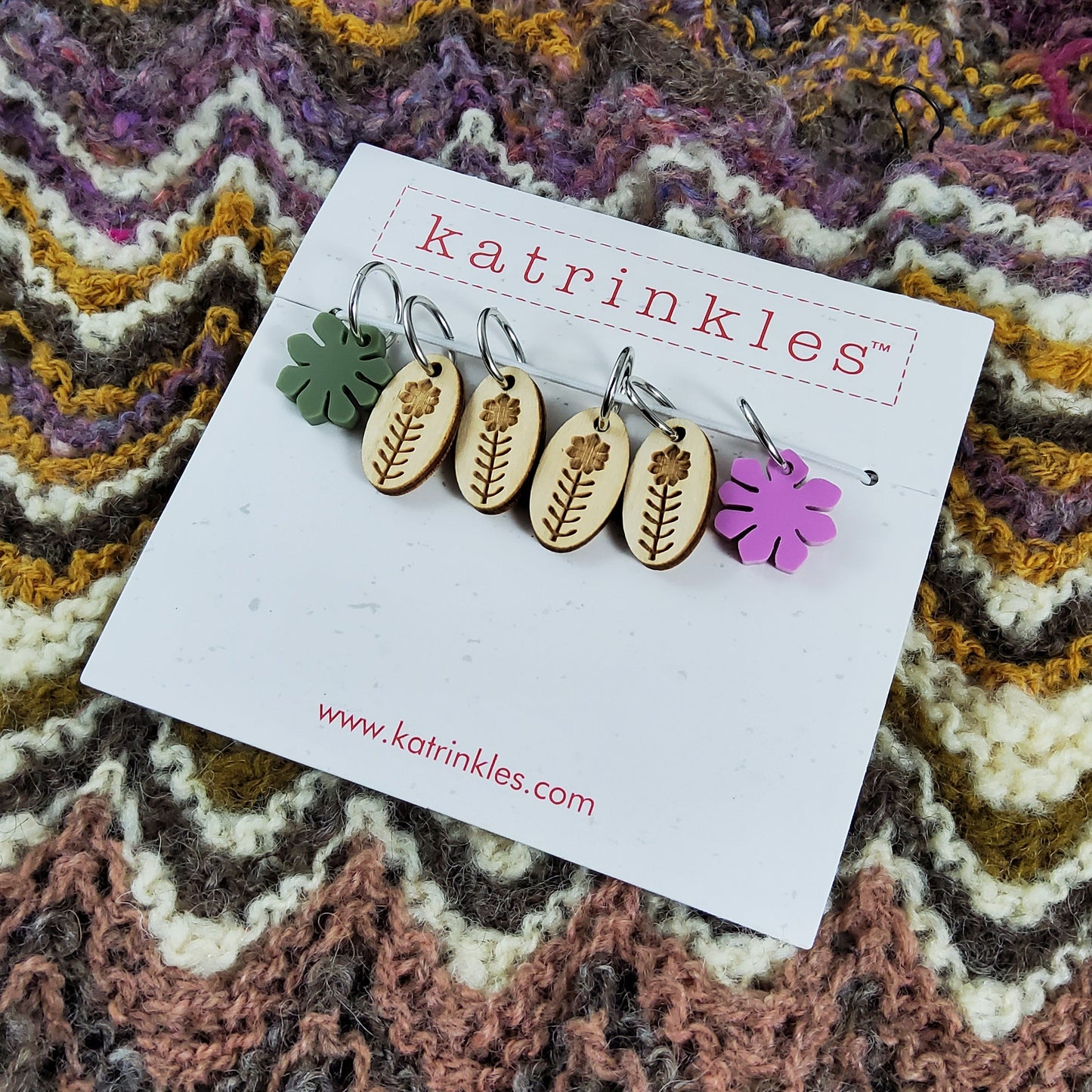 May Flowers Stitch Marker Set