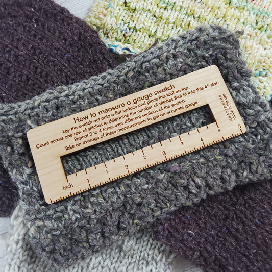How to Measure Gauge Swatch Tool