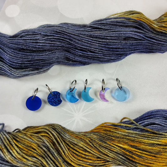 Moon Phases Stitch Marker Set