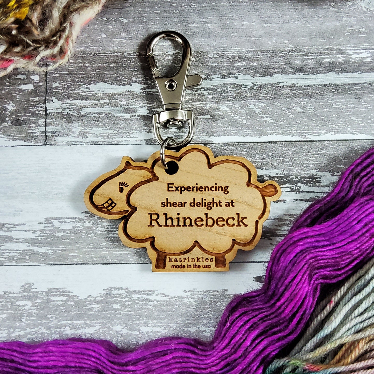 Rhinebeck Collection 2025 "Shear Delight" Sheep Bag Charm Fob Clip - Pre Order Only