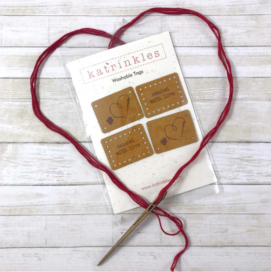 Faux Suede Mending Tag Set