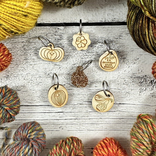 September 2023 Stitch Marker of the Month - Gourds