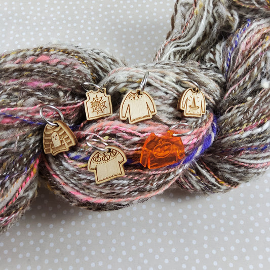 Spooky Sweater Stitch Marker Set