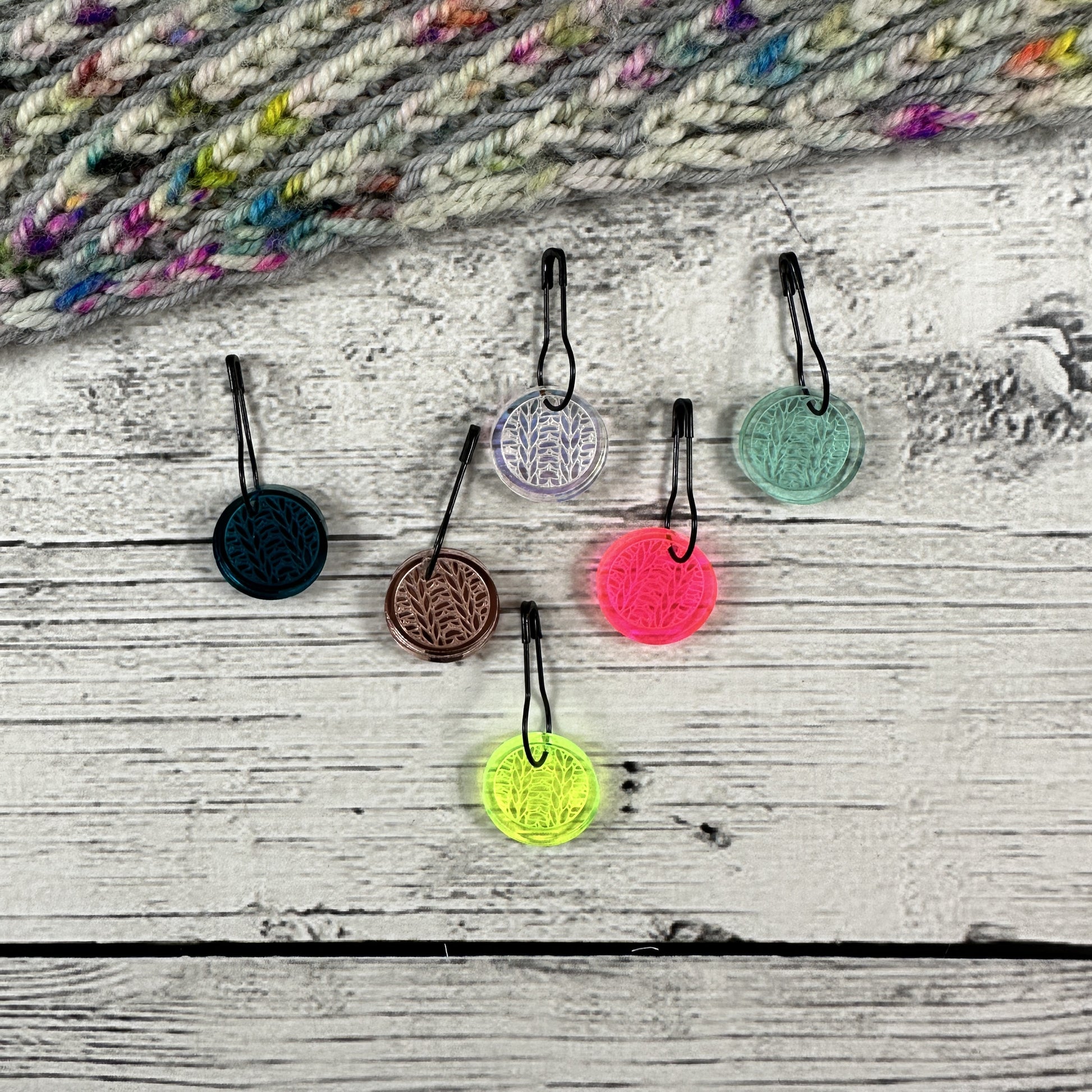 Large Flower Stitch Markers for Knitting Needles Set of 32 Seamless Rings 