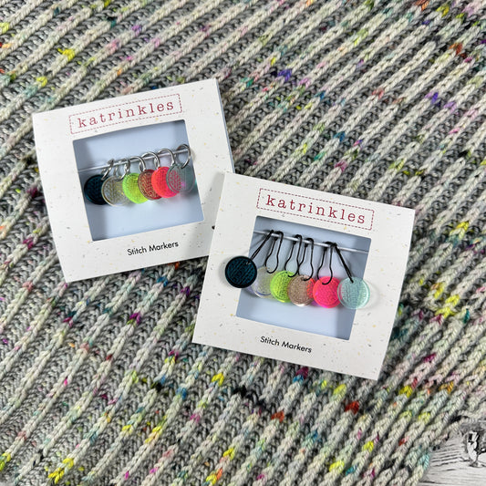 Sock Instruction ring stitch marker set by Katrinkles - Argyle Yarn Shop