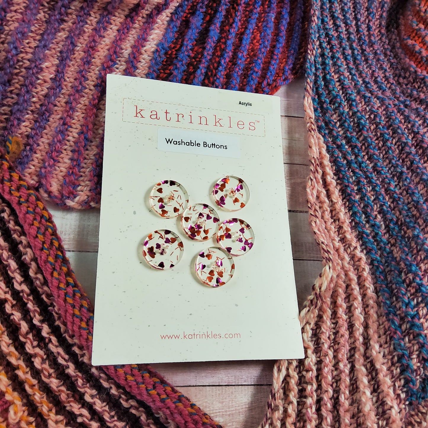 Valentine's Day 2026 Glitter Heart Buttons