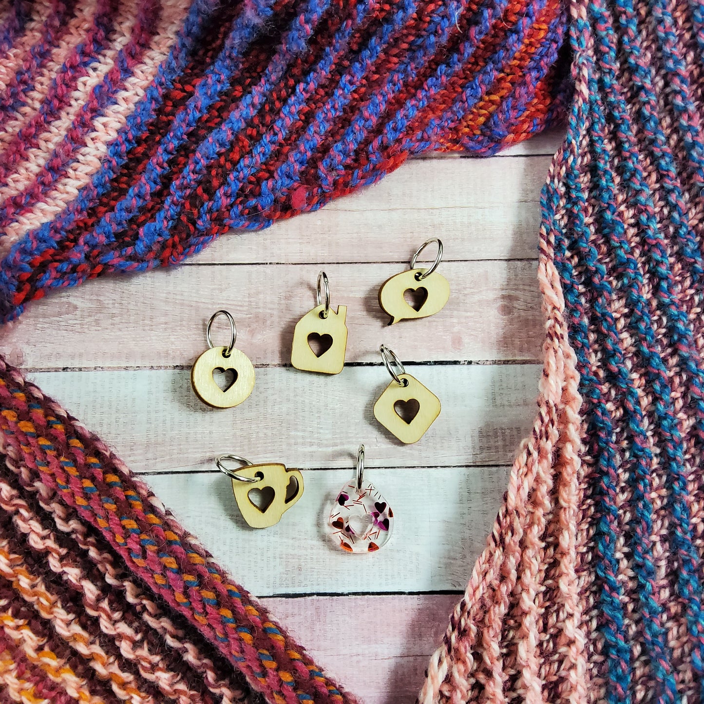 Valentine's Day 2026 Heart Cut Outs Stitch Marker Set