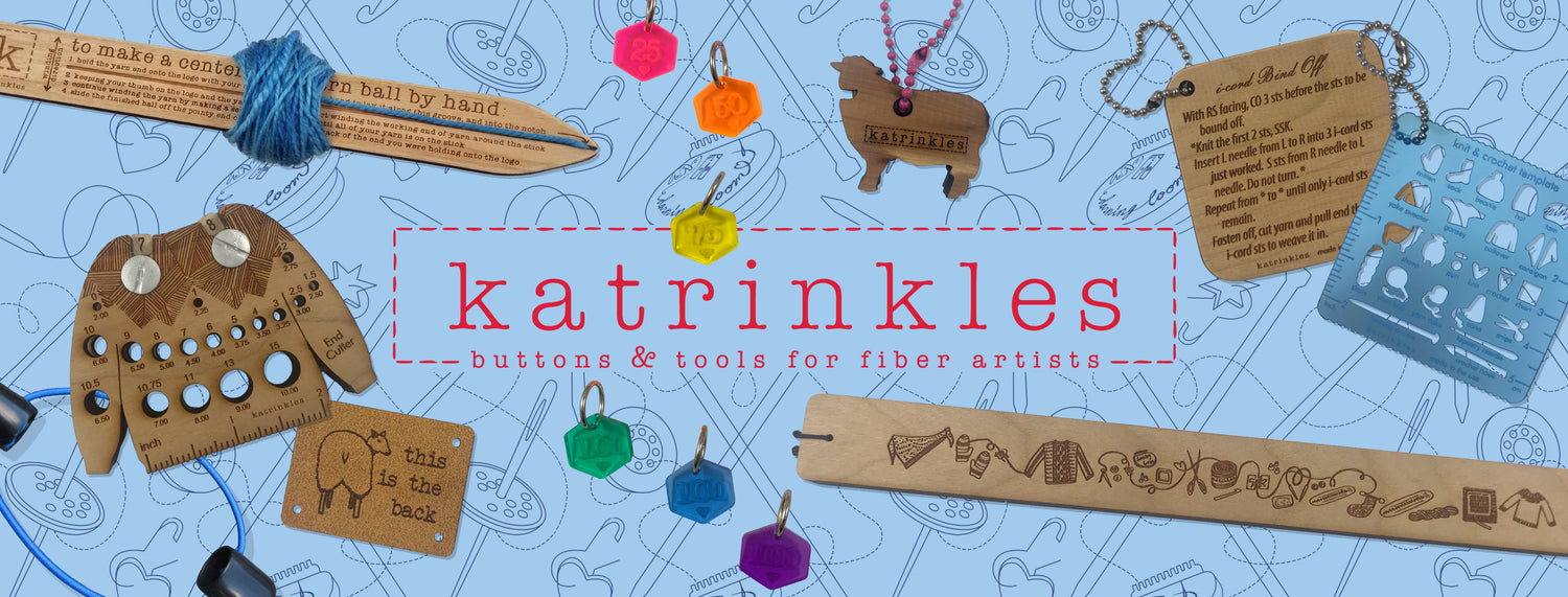 Katrinkles Big Knitting Needle Gauge Fob – Wool and Company